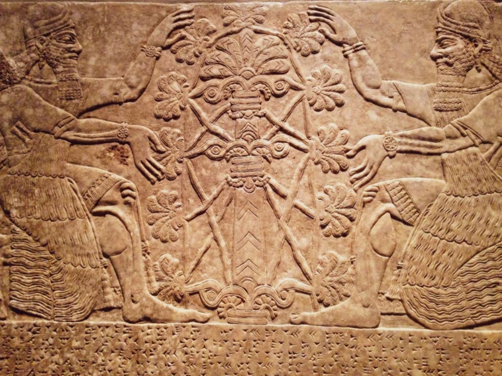 Anunnaki en Tree of Life - Reliëfpaneel in het Metropolitan Museum of Art in Manhattan, New York, NY. © Afbeelding tegoed: Maria1986nyc | Licentie van Dreamstime Inc. (Redactionele/commerciële stockfoto)