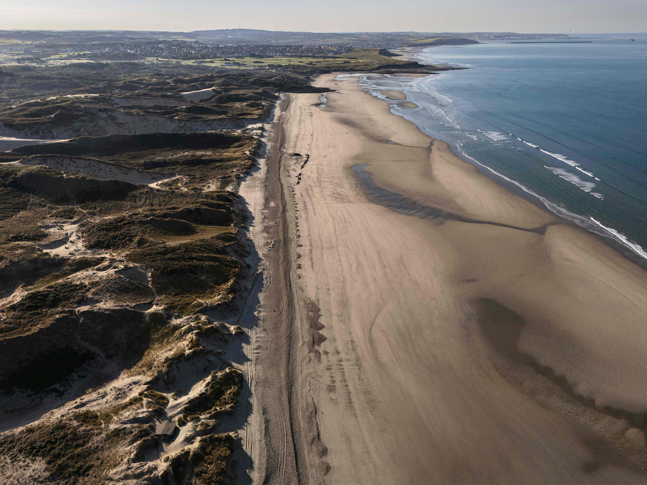 De kustlijn van de Dunes de la Slack in Wimereux in Noord-Frankrijk. AFP