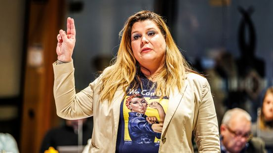 De veelbesproken installatie van het Alphense raadslid Anouk Noordermeer, een van de hoofdrolspelers in de politieke soap © ANP
