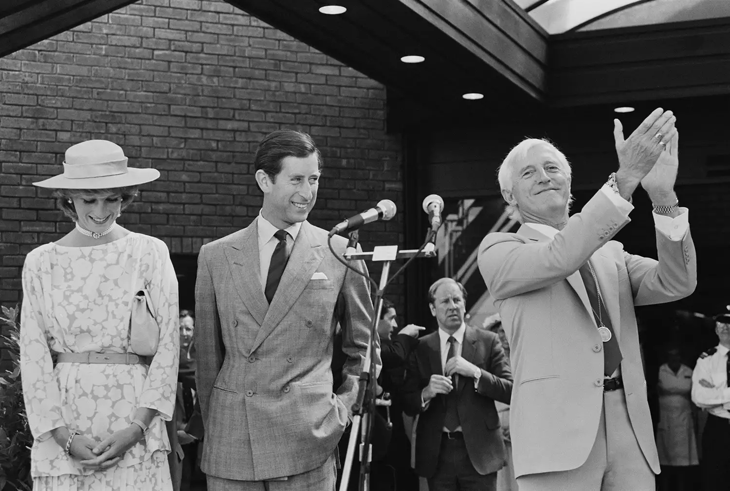 Princess Diana, Prince Charles and Jimmy Savile. Hilaria McCarthy/Daily Express/Hulton Archive/Getty