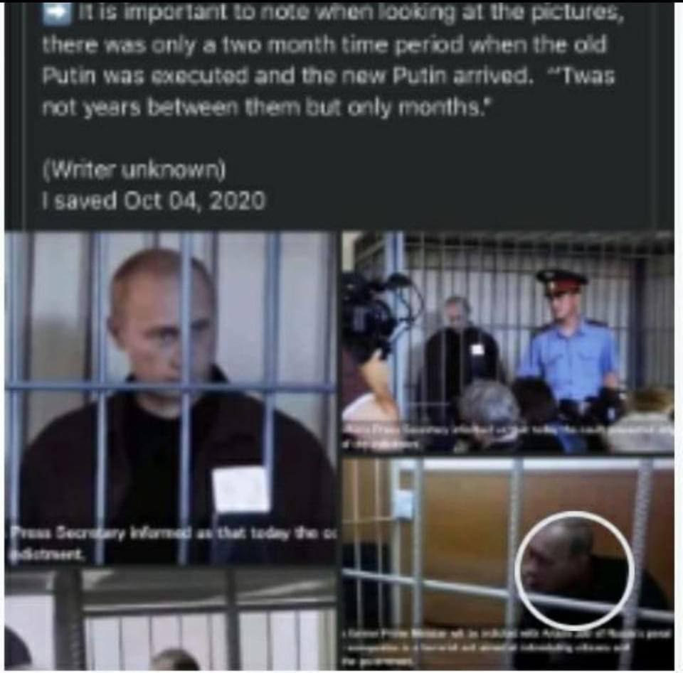 De oude Putin (tiran) die geëxecuteerd is
